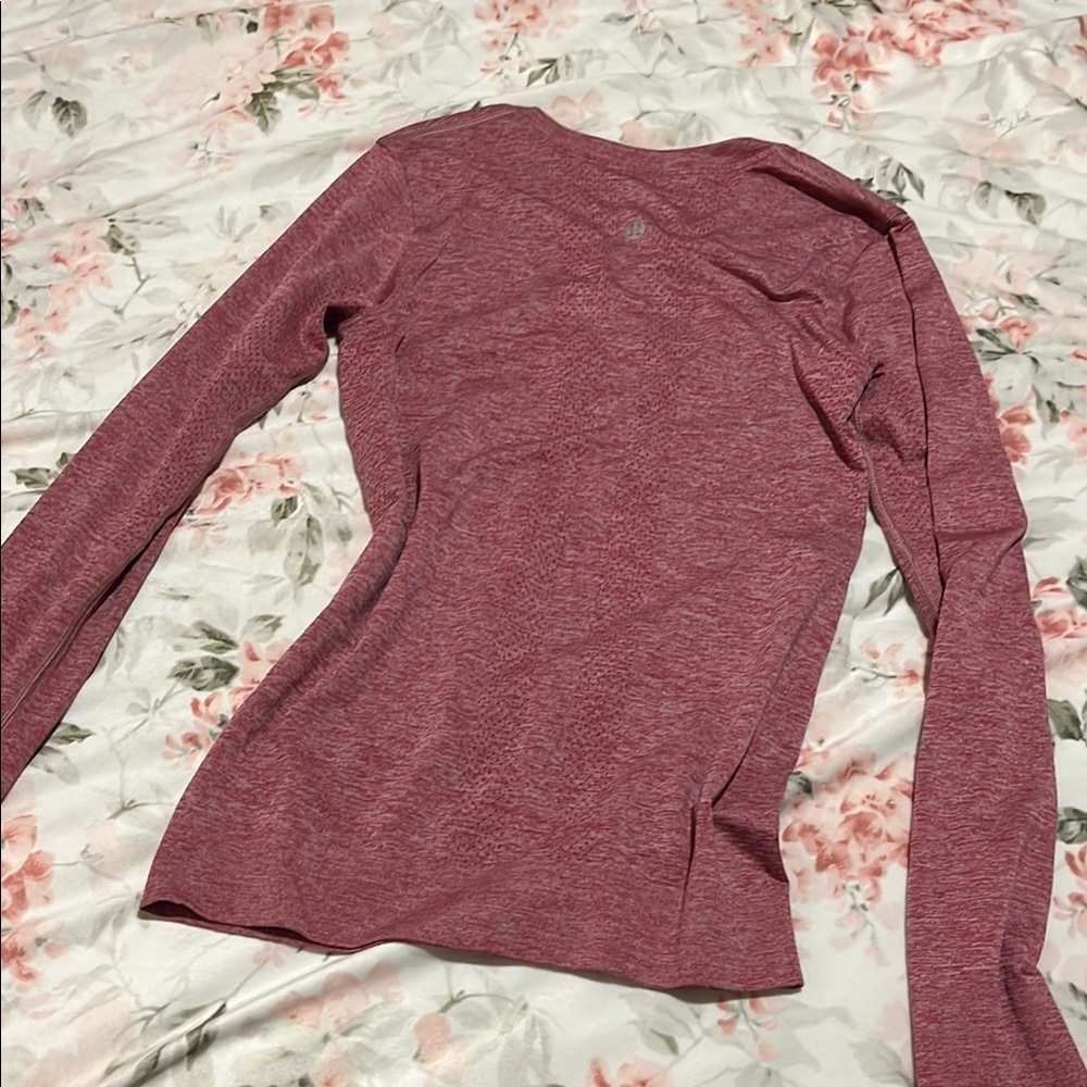 Lululemon Athletica Pink Long Sleeve Fitted Tee